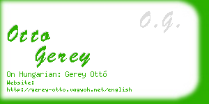 otto gerey business card